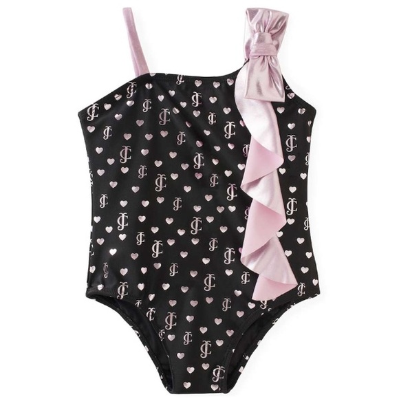 NWT Juicy Couture black and pink logo bathing suit - Picture 6 of 6